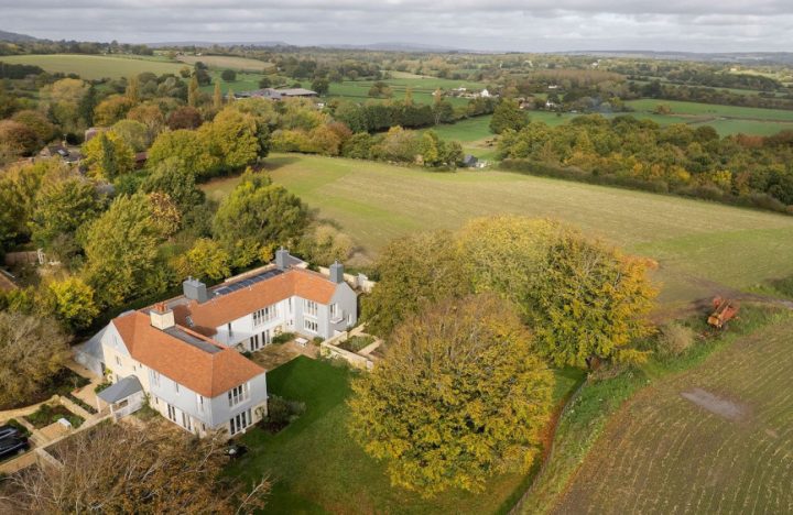 Aerial view of The Farmhouse